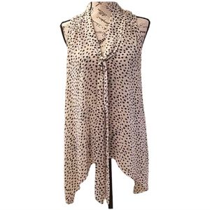 Style Biz Inc Sheer Sleeveless Blouse with Hearts